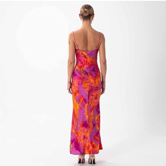 Ronny Kobo Collection Capri 100% Silk Spaghetti Strap Slip Dress - Picture 5 of 14